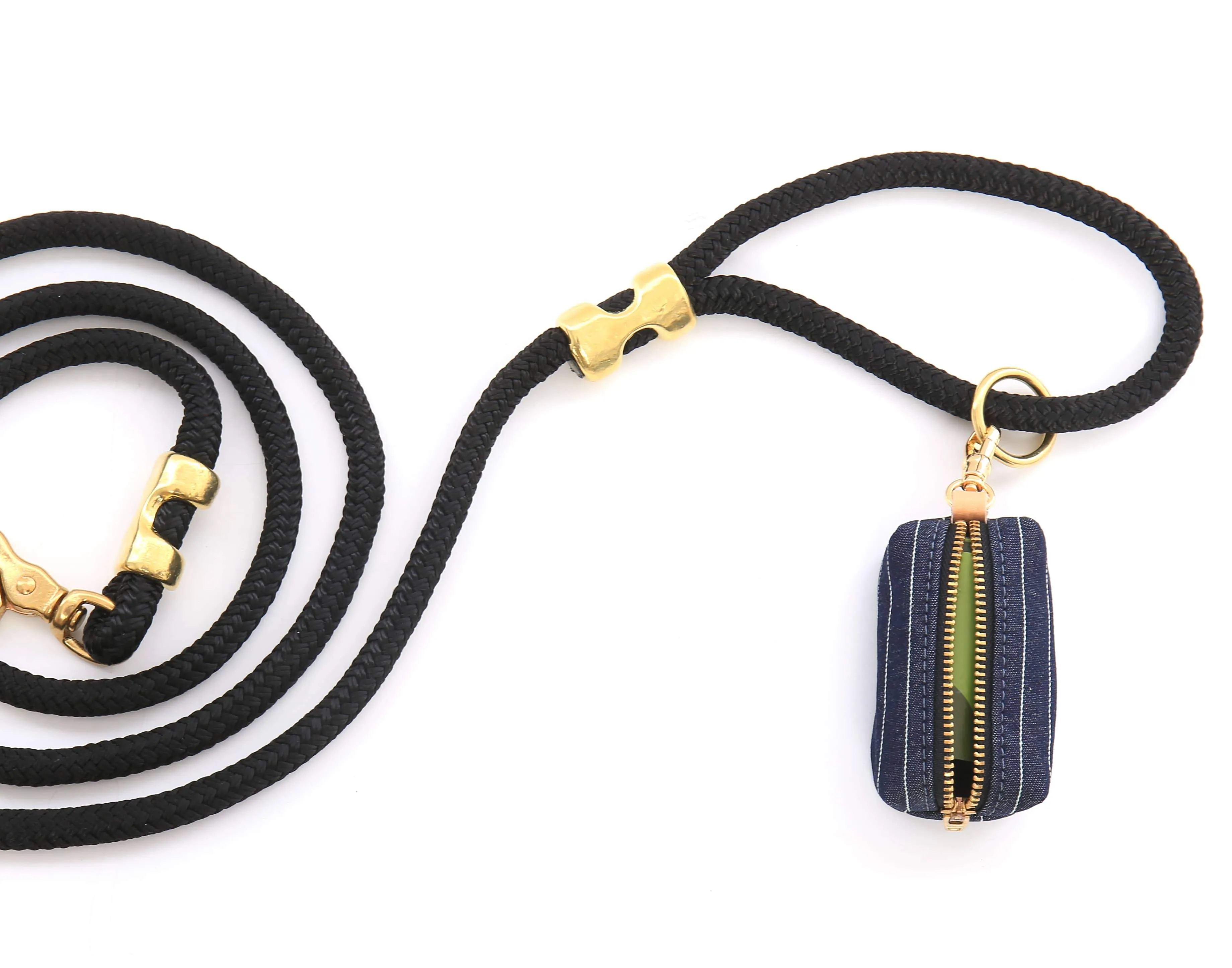 THE FOGGY DOG | Navy Pinstripe Leash Bag