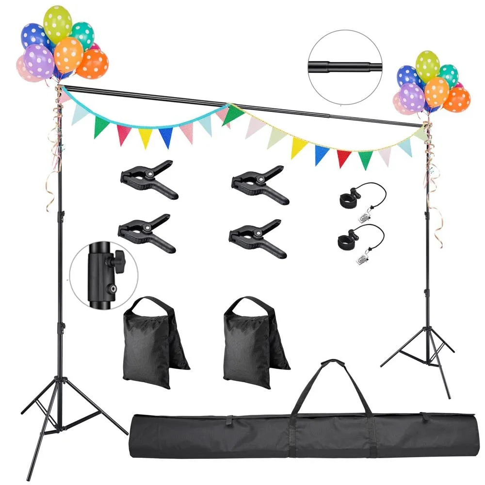 TheLAShop 9.5x10 ft Backdrop Stand Photo Studio Party Baby Shower Decor