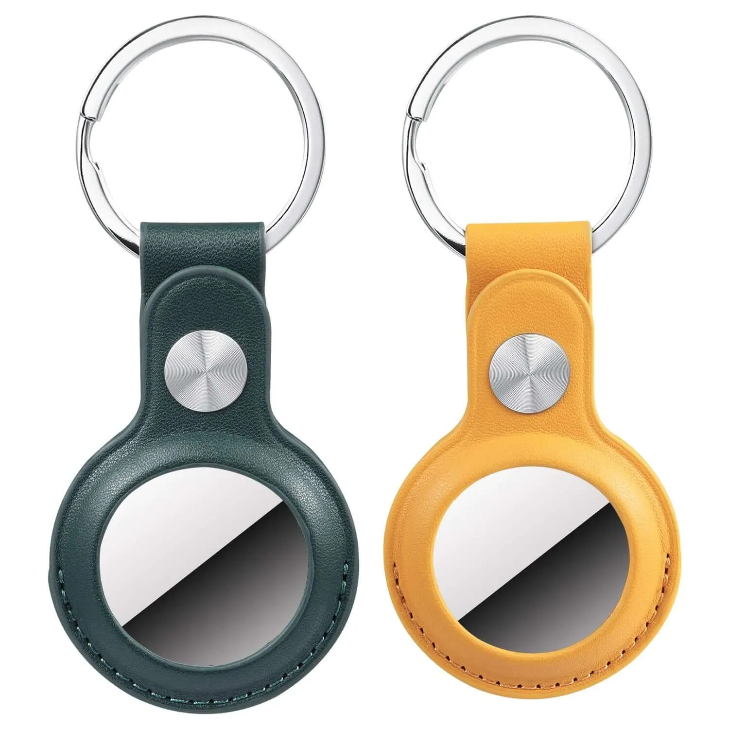 Wasserstein Apple AirTag Leather Keychain Holder | 2-Pack