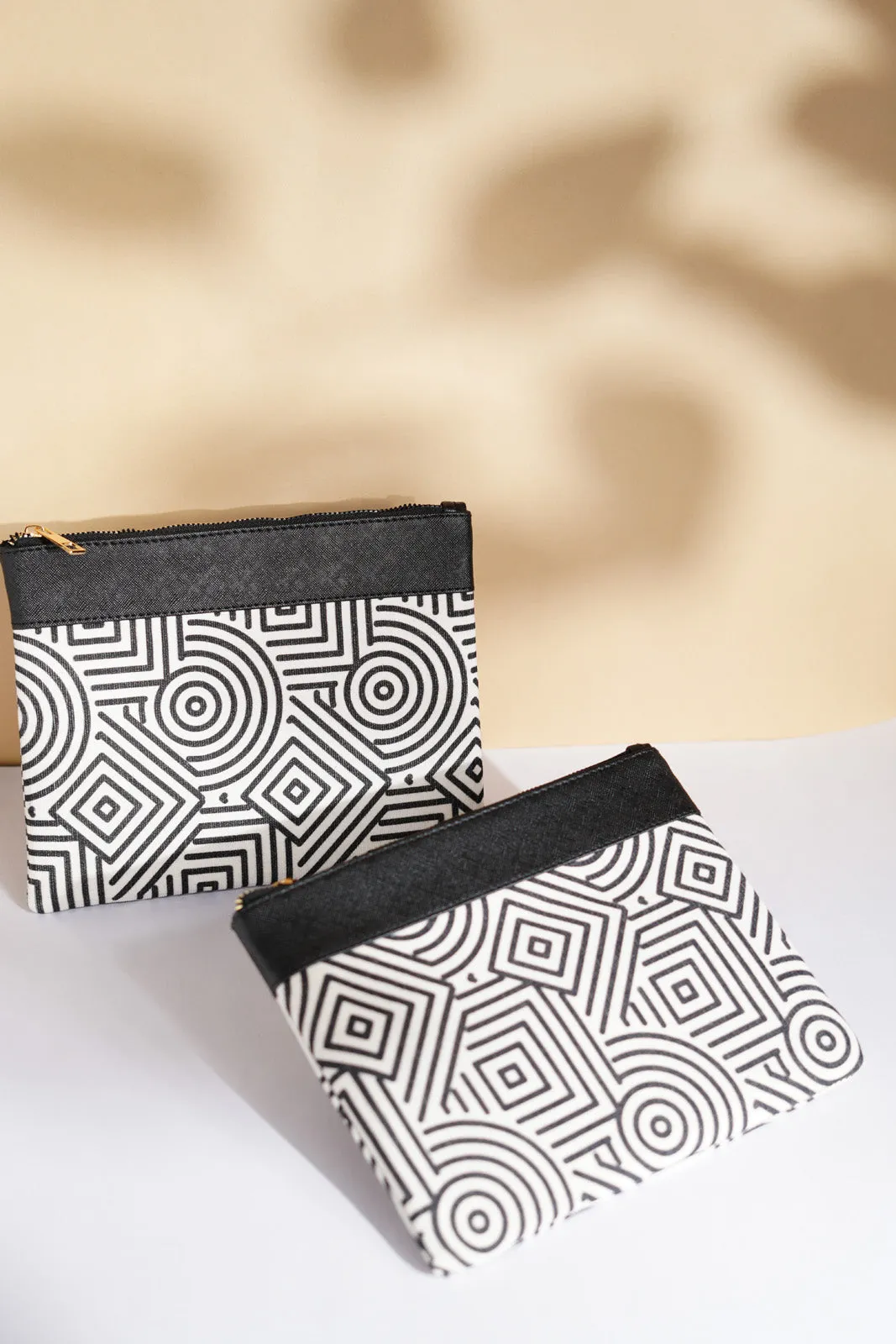 White Fire Utility Flat Pouch - Monochrome