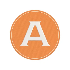 Woven Monogram Orange Patch