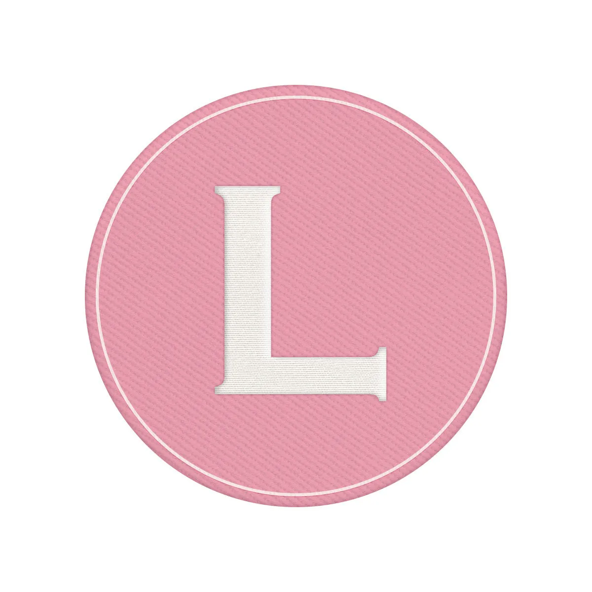 Woven Monogram Pink Patch