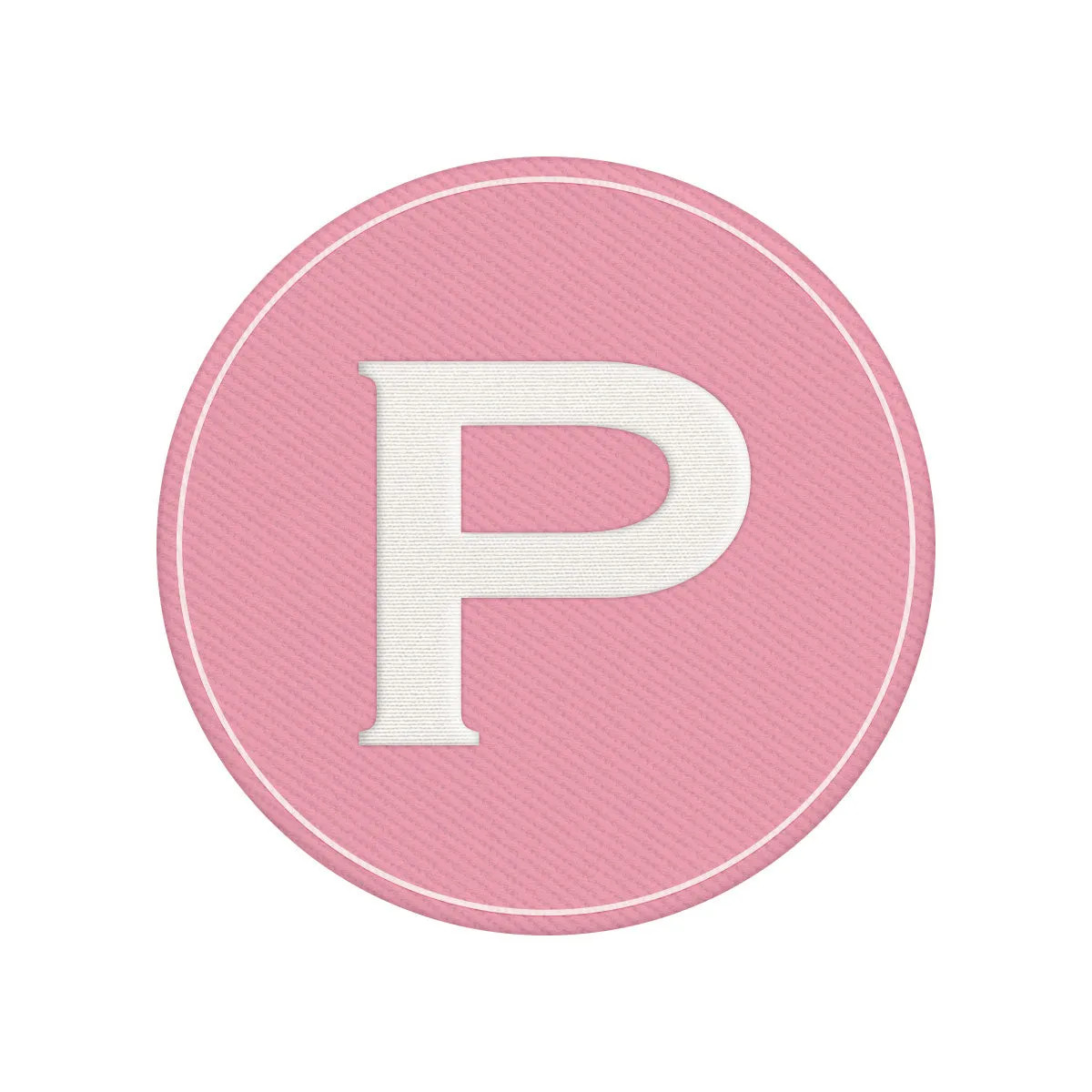 Woven Monogram Pink Patch