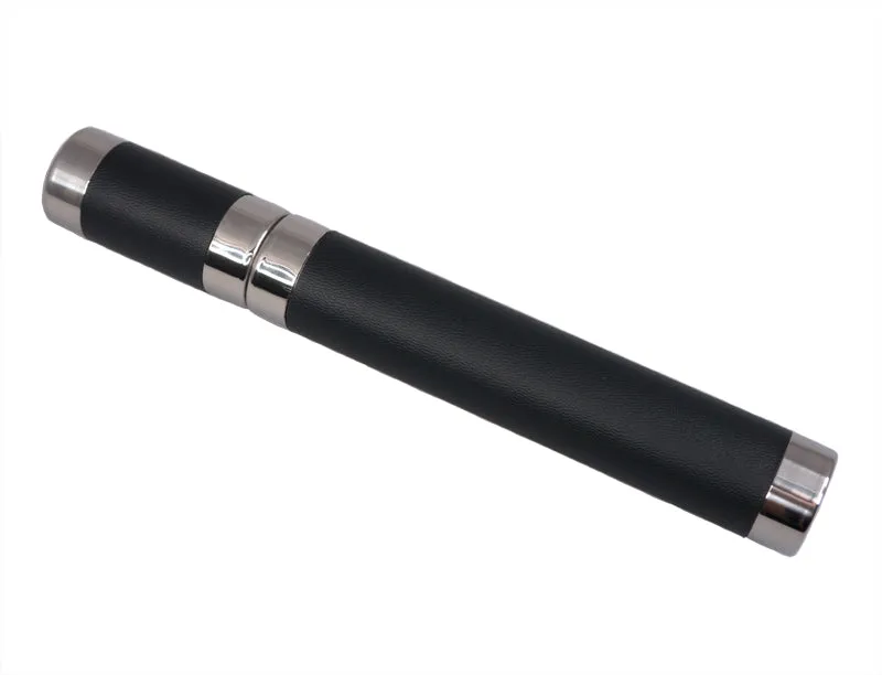 Xavier Black Leather Cigar Tube