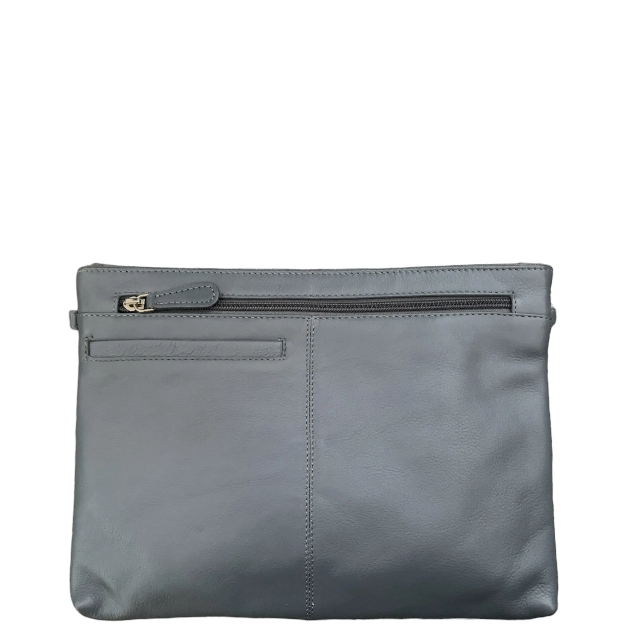 ZH1WA ~Grey  Hairon Large Leather Bag